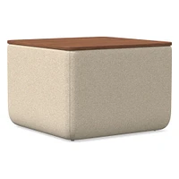 Upholstered Square Storage Ottoman | West Elm