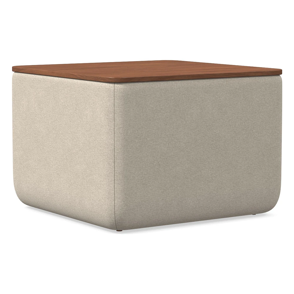 Upholstered Square Storage Ottoman | West Elm