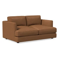 Haven 60" Sofa, Down Blend, Saddle Leather, Nut, Concealed Supports