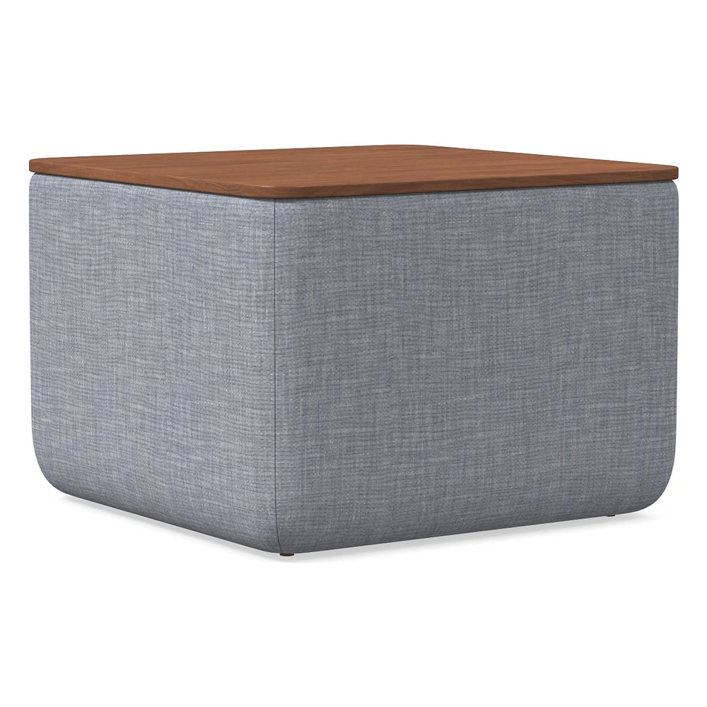 Upholstered Square Storage Ottoman | West Elm