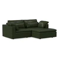 Harmony Modular Leather Small 2-Piece Chaise Sectional (86") | West Elm