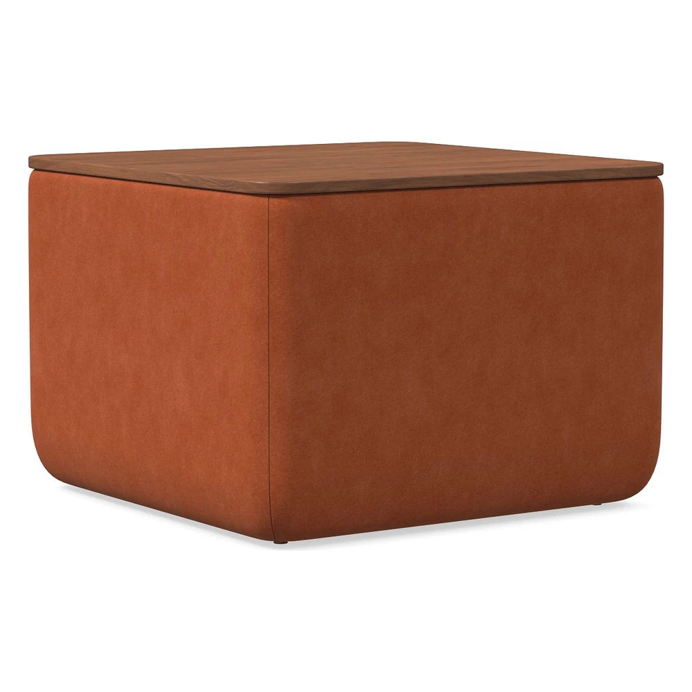 Upholstered Square Storage Ottoman | West Elm