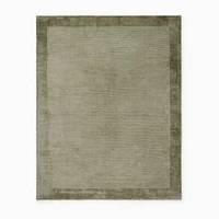 Chip & Dent: Tencel Frame Rug, 10x14, Dark Olive