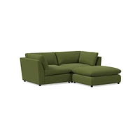 Hampton Modular Small 3-Piece Ottoman Sectional (88") | West Elm