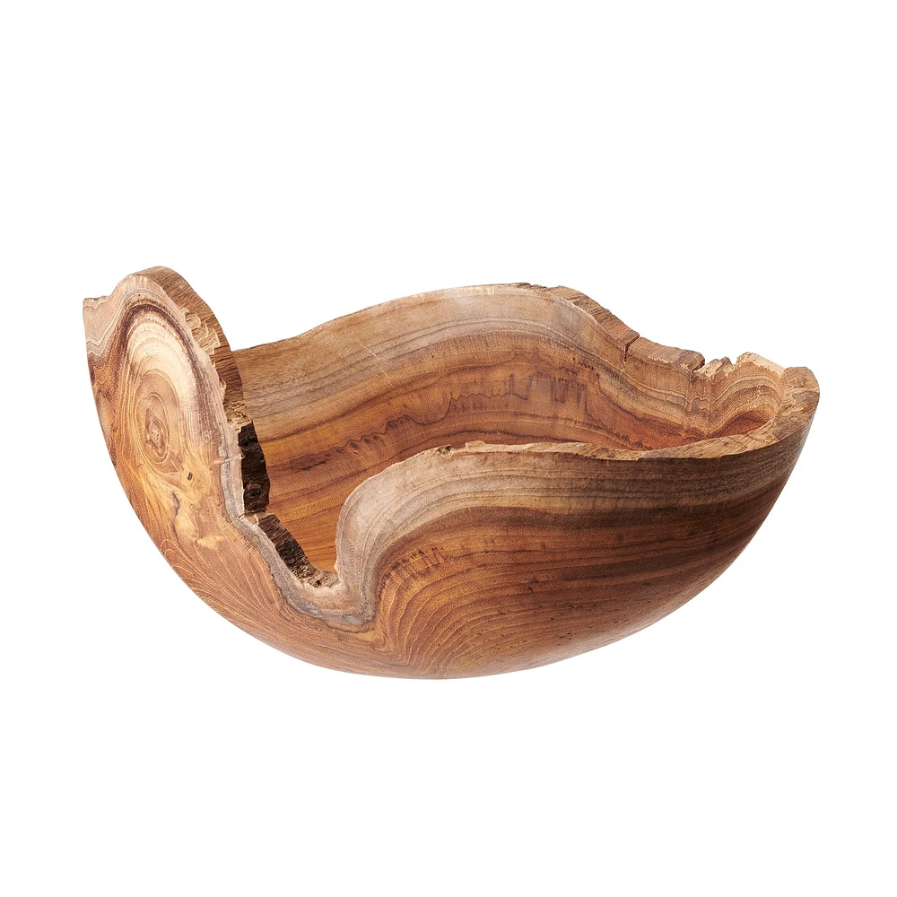 Takara Teak Wood Live Edge Bowl | West Elm