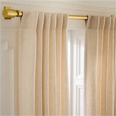 Cortlandt Linen Blend Curtain, Light Flax, 48x84