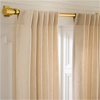 Cortlandt Linen Blend Basketweave Curtain | West Elm