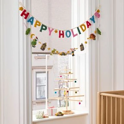 Festive Friends Felt Word Garland Happy Holidays