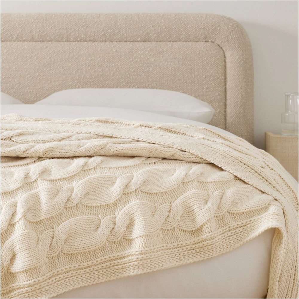 Cable Knit Bed Blanket | West Elm