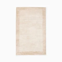 Chip & Dent: Tencel Frame Rug, 6x9, Sand