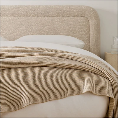 Two-Tone Ribbed Bed Blanket | West Elm