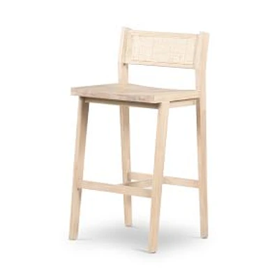 Yvette Bar Stool, White Wash