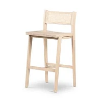 Yvette Bar Stool, White Wash