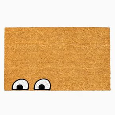 Funny Eyes Doormat, 18x30, Multi