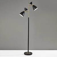 Oscar Tree Lamp, Black w. Antique Brass