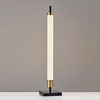 Piper LED Table Lamp, Black/Antique Brass