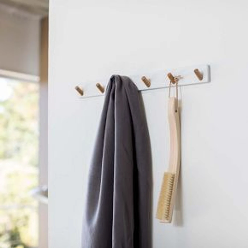 Yamazaki Tosca Wall-Mounted Coat Hanger, White