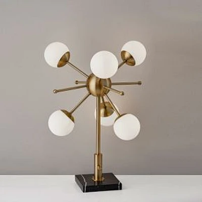 Doppler LED Table Lamp, Antique Brass