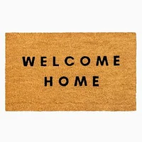 Modern Welcome Home Doormat, 18x30, Black