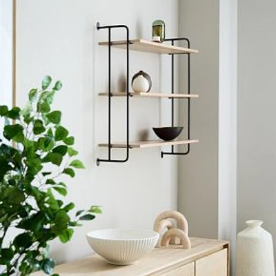 Willow 3-Tier Shelf, Cerused White