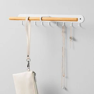 Yamazaki Wall-Mounted Accessory Holder - Wood + Metal