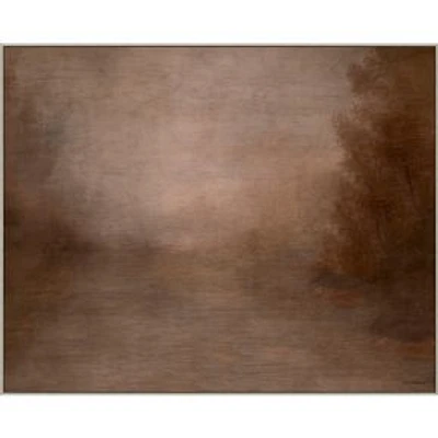 Hazy Forest Dusk Wall Art, Brown, Canvas