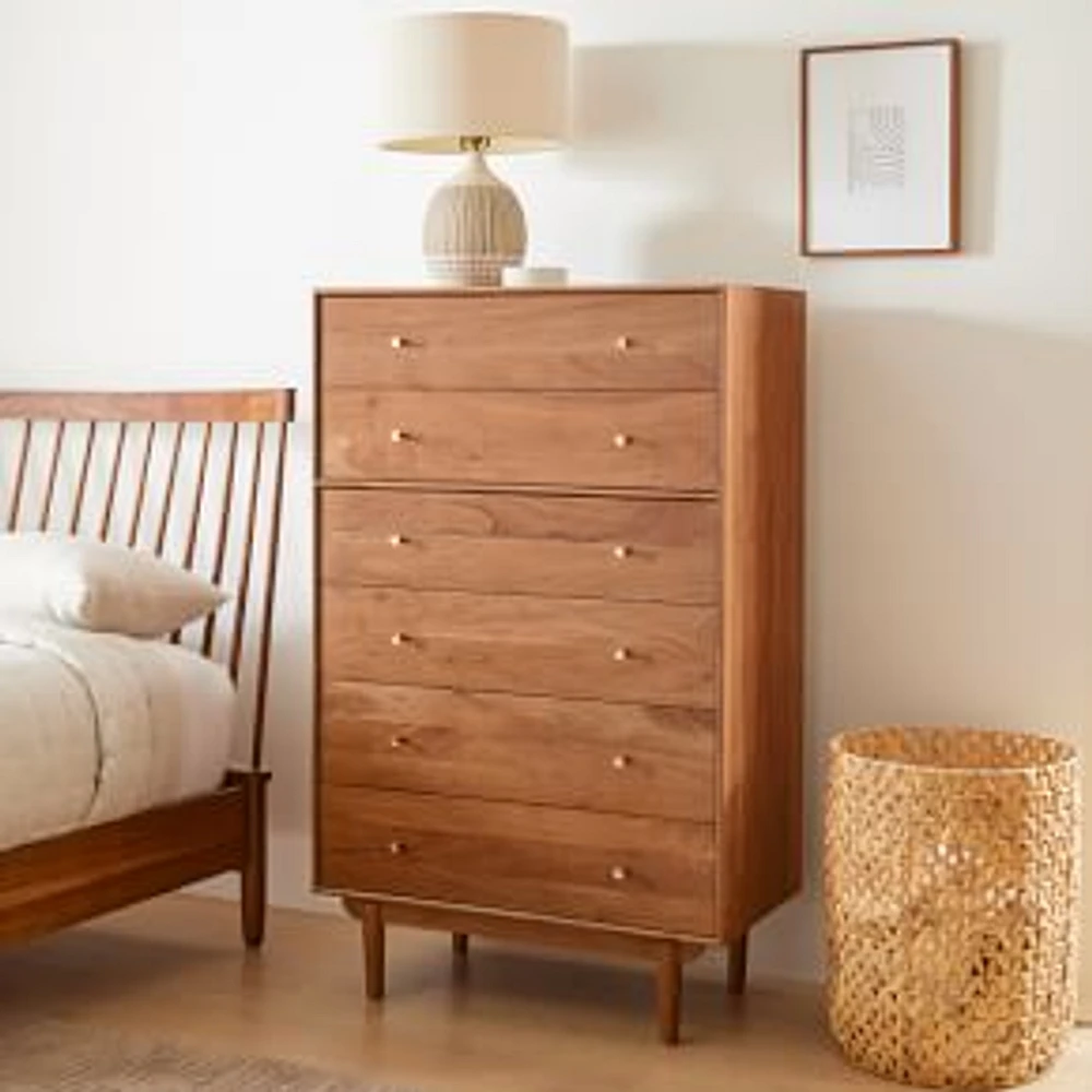 Keira (34") 6-Drawer Dresser, Cool Walnut