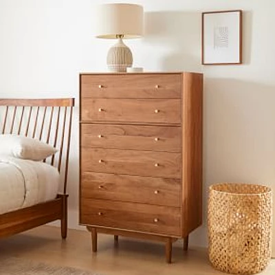 Keira (34") 6-Drawer Dresser, Cool Walnut