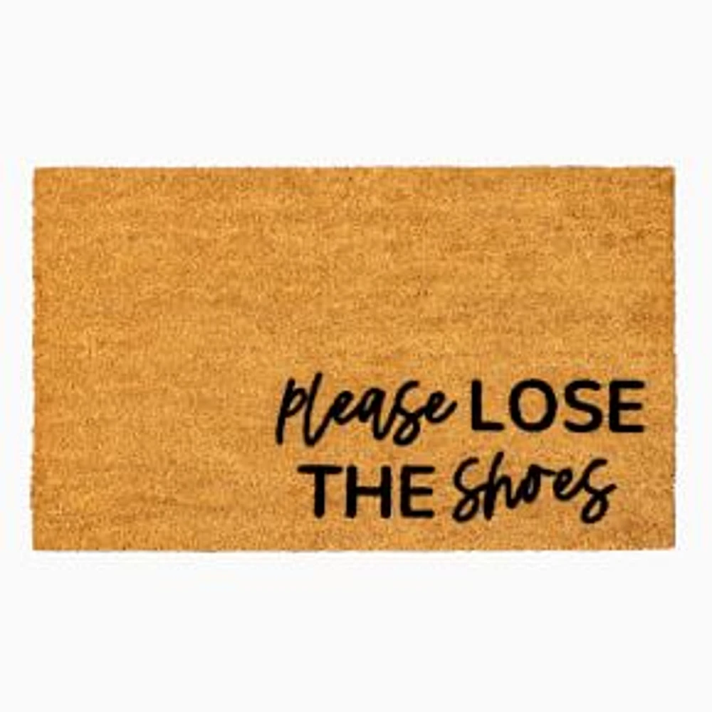 Please Lose the Shoes Doormat, 18x30, Black