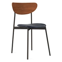 Mid-Century Modern Petal Leather Dining Chair | West Elm