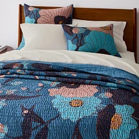 Poppy Floral Stitch Quilt & Shams | West Elm