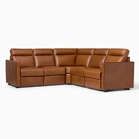 Harris Motion Reclining Leather 5-Piece L-Shaped Sectional (95") | West Elm