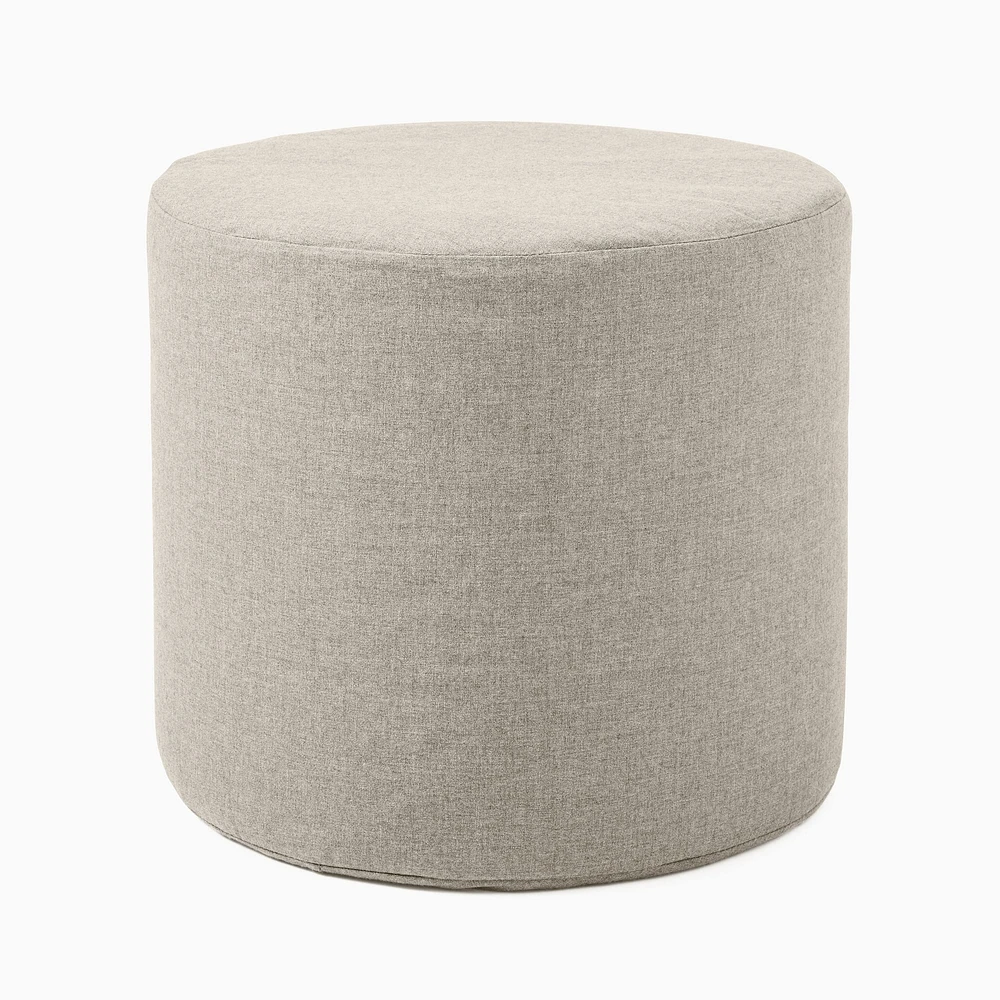 Sunbrella® Indoor/Outdoor Cast Round Pouf | West Elm