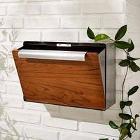 Modern Steel & Teak Mailbox | West Elm