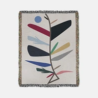 Karbon Market Cotton Wild Leaf Throw | West Elm