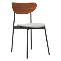 Mid-Century Modern Petal Leather Dining Chair | West Elm