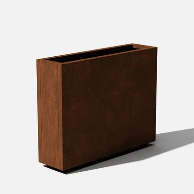 Veradek Corten Steel Tall Planter, 38"W x 30"D x 12"H