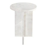 Angled Base Marble Side Table | West Elm