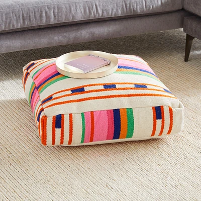 Bolé Road Variegated Stripe Indoor/Outdoor Floor Cushion | West Elm