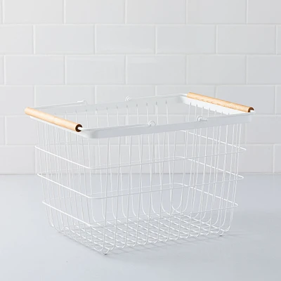 Yamazaki Wood Handle Baskets | West Elm