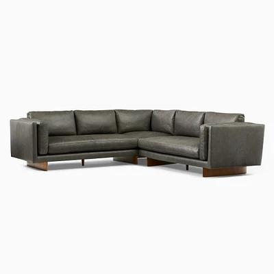 Anton 104" 3-Piece Sectional, Saddle Leather, Nut, Burnt Wax