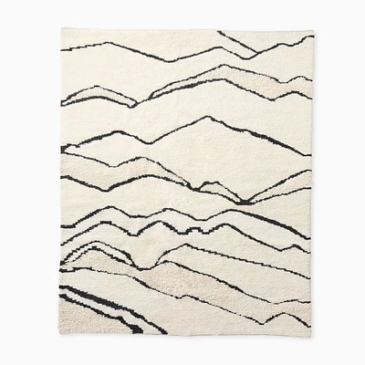 Open Box: Carrerra Shag Wool Rug, 8'X10', Alabaster