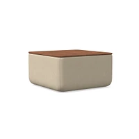 Upholstered Square Storage Ottoman | West Elm