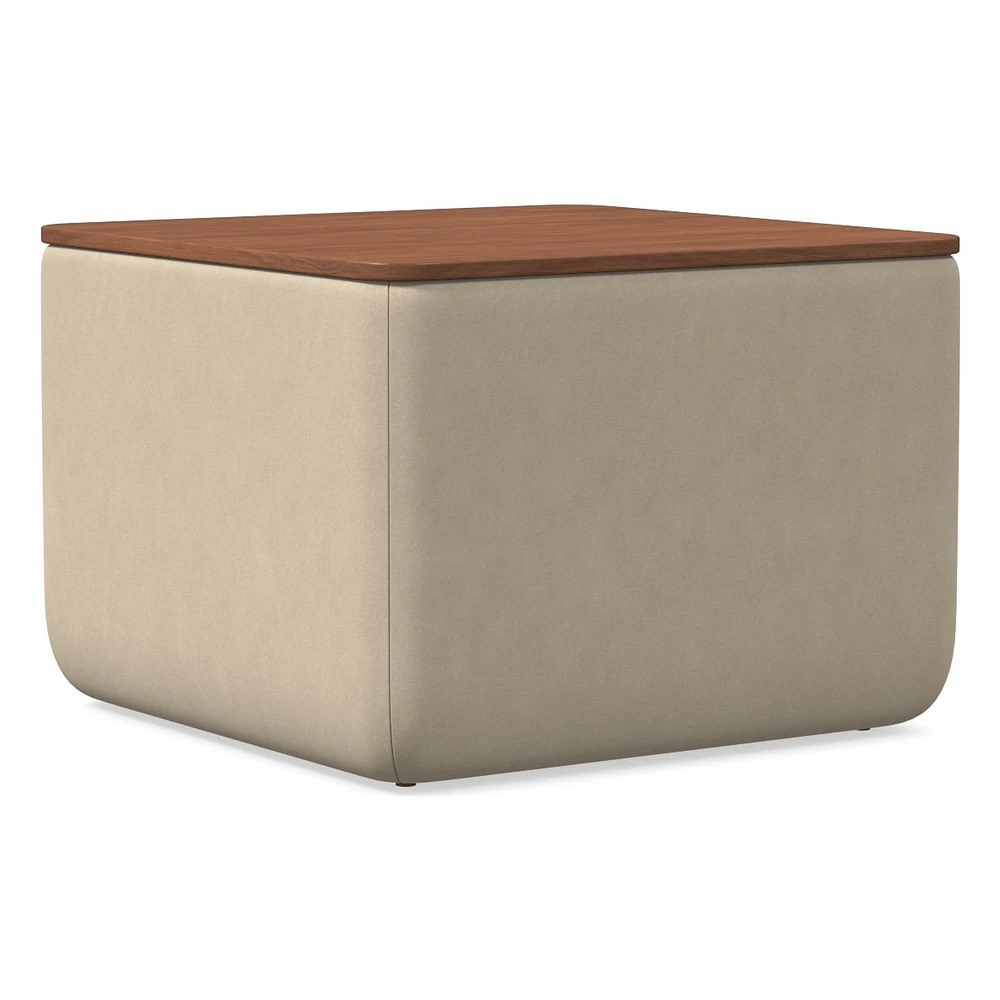 Upholstered Square Storage Ottoman | West Elm