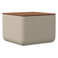 Upholstered Square Storage Ottoman | West Elm