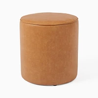 Isla Leather Ottoman | West Elm