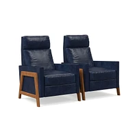 Spencer Wood-Framed Leather Recliner | West Elm