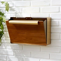 Modern Steel & Teak Mailbox | West Elm