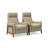 Spencer Wood-Framed Leather Recliner | West Elm