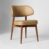 Hyde Dining Chair, Saddle Leather, Nut, Cool Walnut